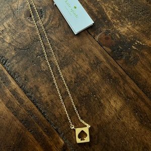 NWT Kate Spade Hole Punch Spade Necklace ♠️